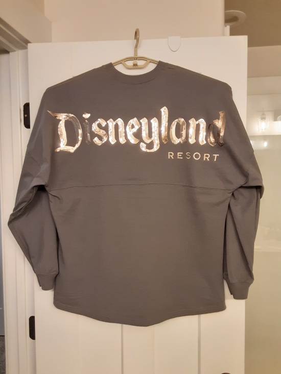Disney Tops - Disney Disneyland Resort Gray Spirit Jersey with Rose Gold Sequin Logo